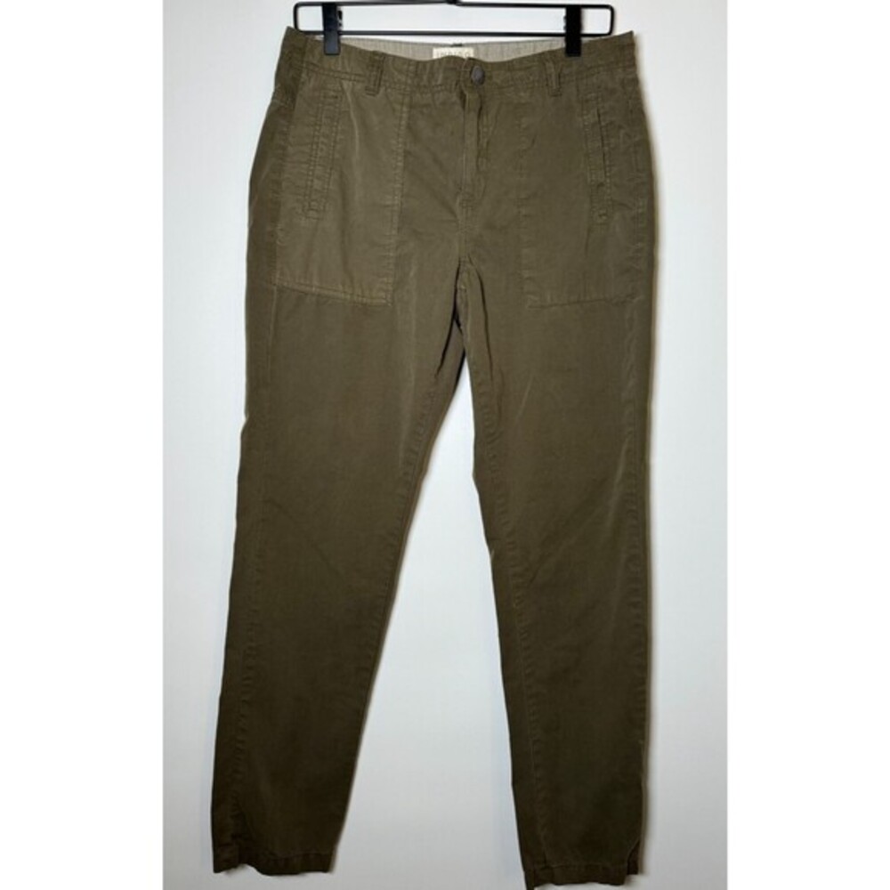 Marks and Spencer Pants Womens Medium UK Size 10 Green Khaki Straight Leg Chino
